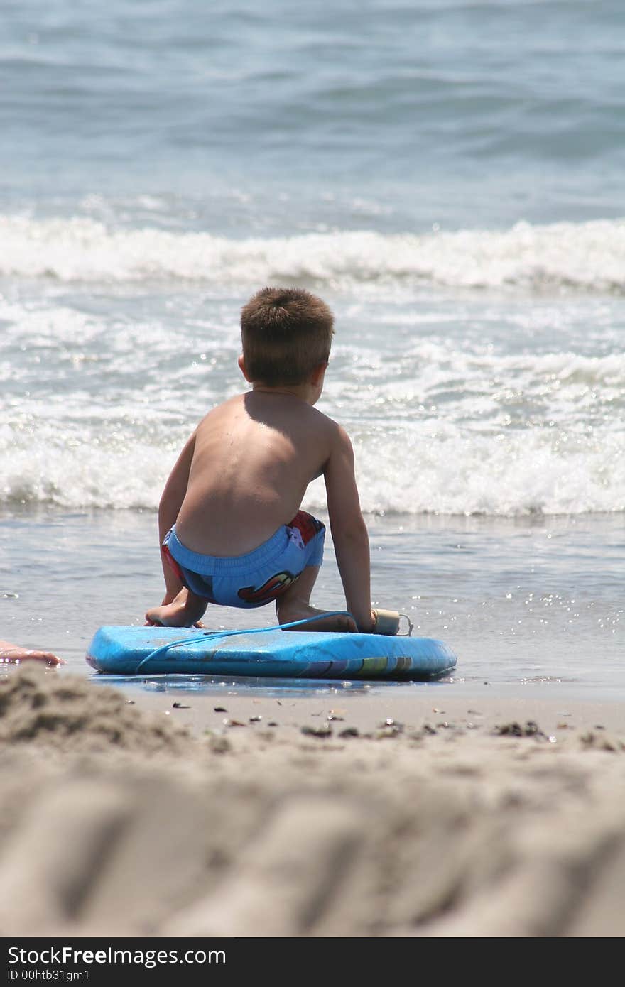 Young boy @ the jersey shore. Young boy @ the jersey shore