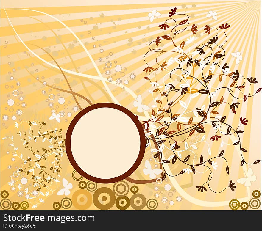 Abstract floral art background - vector. Abstract floral art background - vector