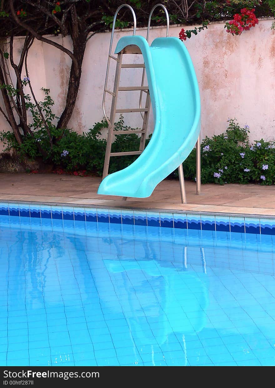 Recreative swim pool in a vacation day