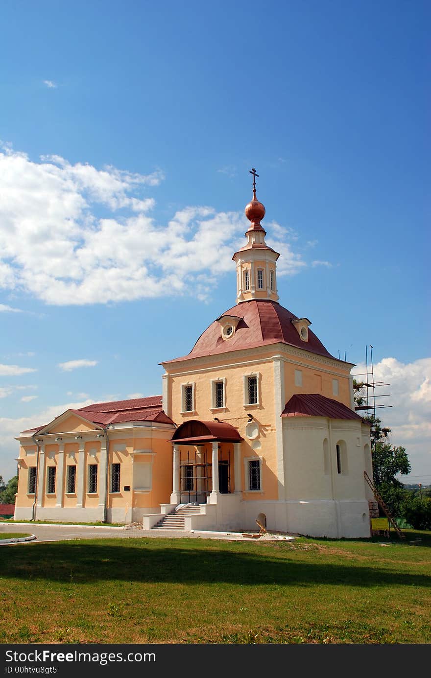 Old russian church under restoration. Old russian church under restoration