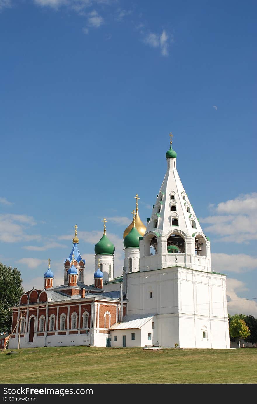 Russian churches with colored domes