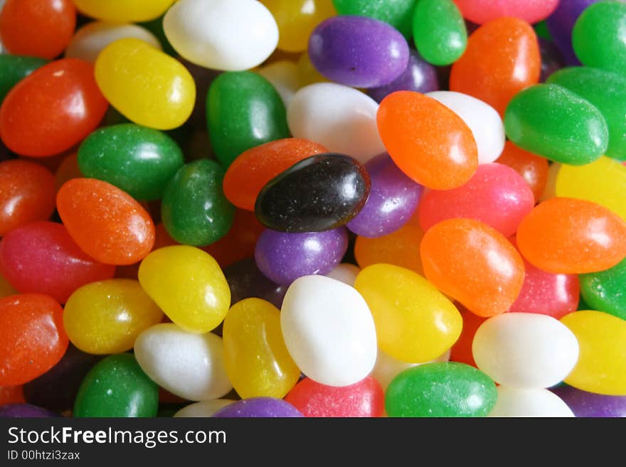 Black on Colored Jellybeans