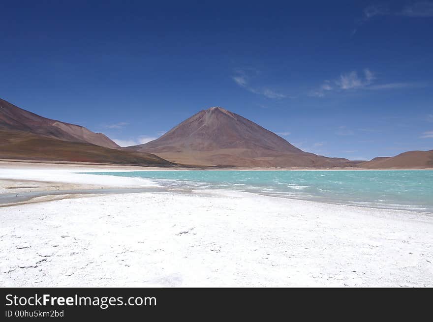 Laguna Verde in the Altiplano of Bolivia