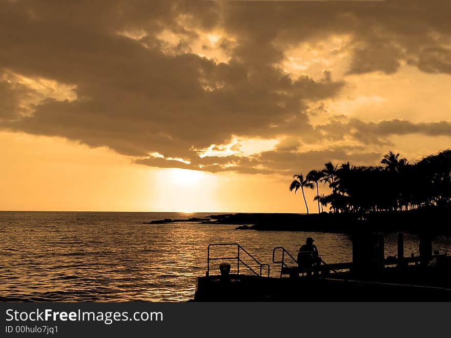 Kona Bay on the big island of Hawaii. Kona Bay on the big island of Hawaii