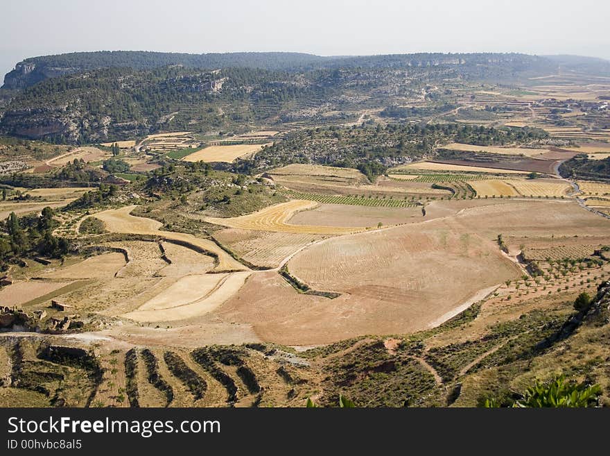 Country and mountain in Titanguas, Valencia. Spain.