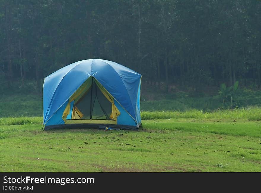 Blue tent