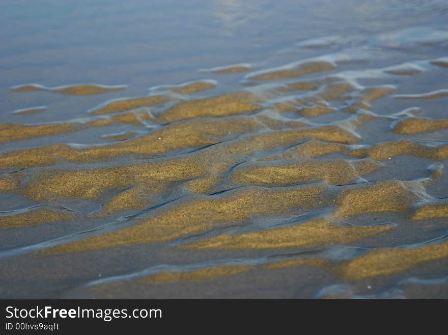 Sand ripples from the waves/wind at the seashore