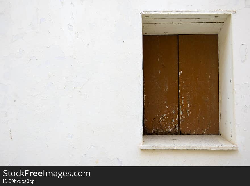 Old Italian windowsill, Rome, Italy.