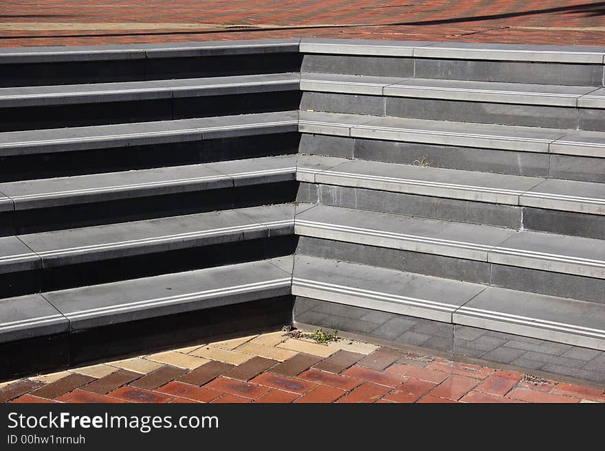 Brick with stone steps background pattern