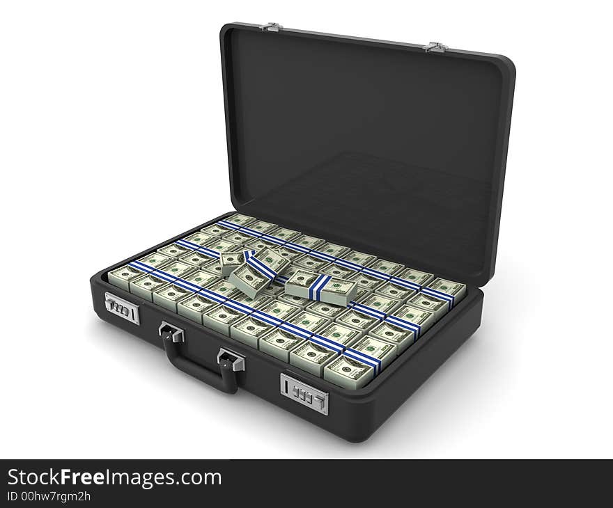 Suitcase With Dollars