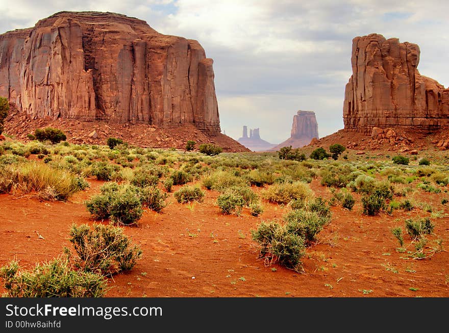 Valley between monuments