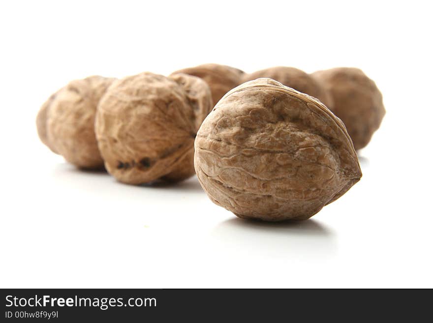 Nut Ingredient Isolated in White background