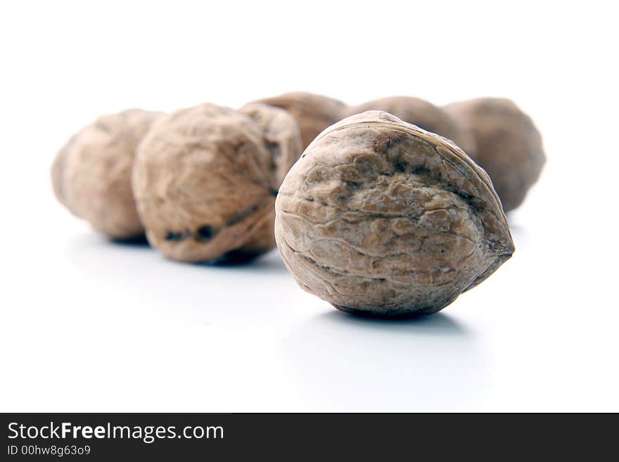 Nut Ingredient Isolated in White background