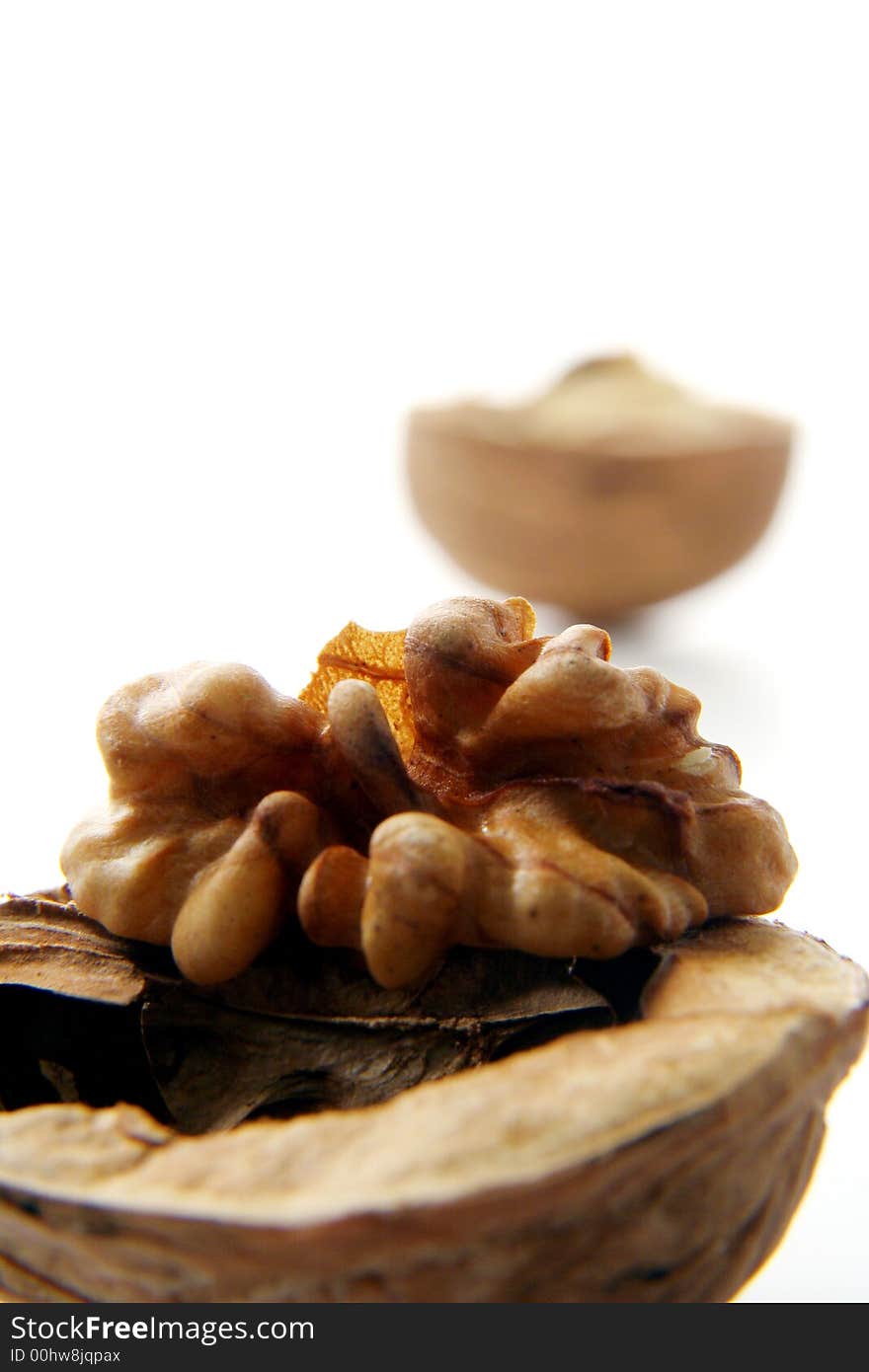 Nut Ingredient Isolated in White background