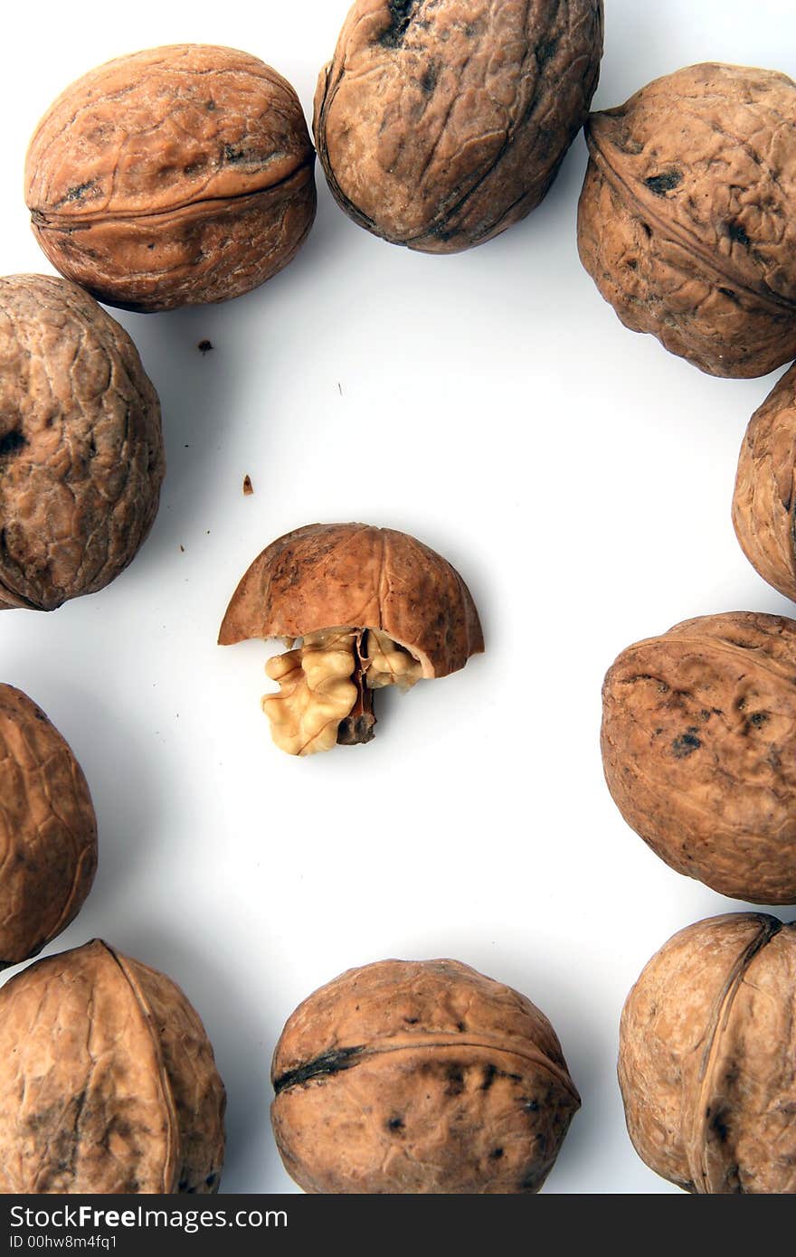 Nut Ingredient Isolated in White background