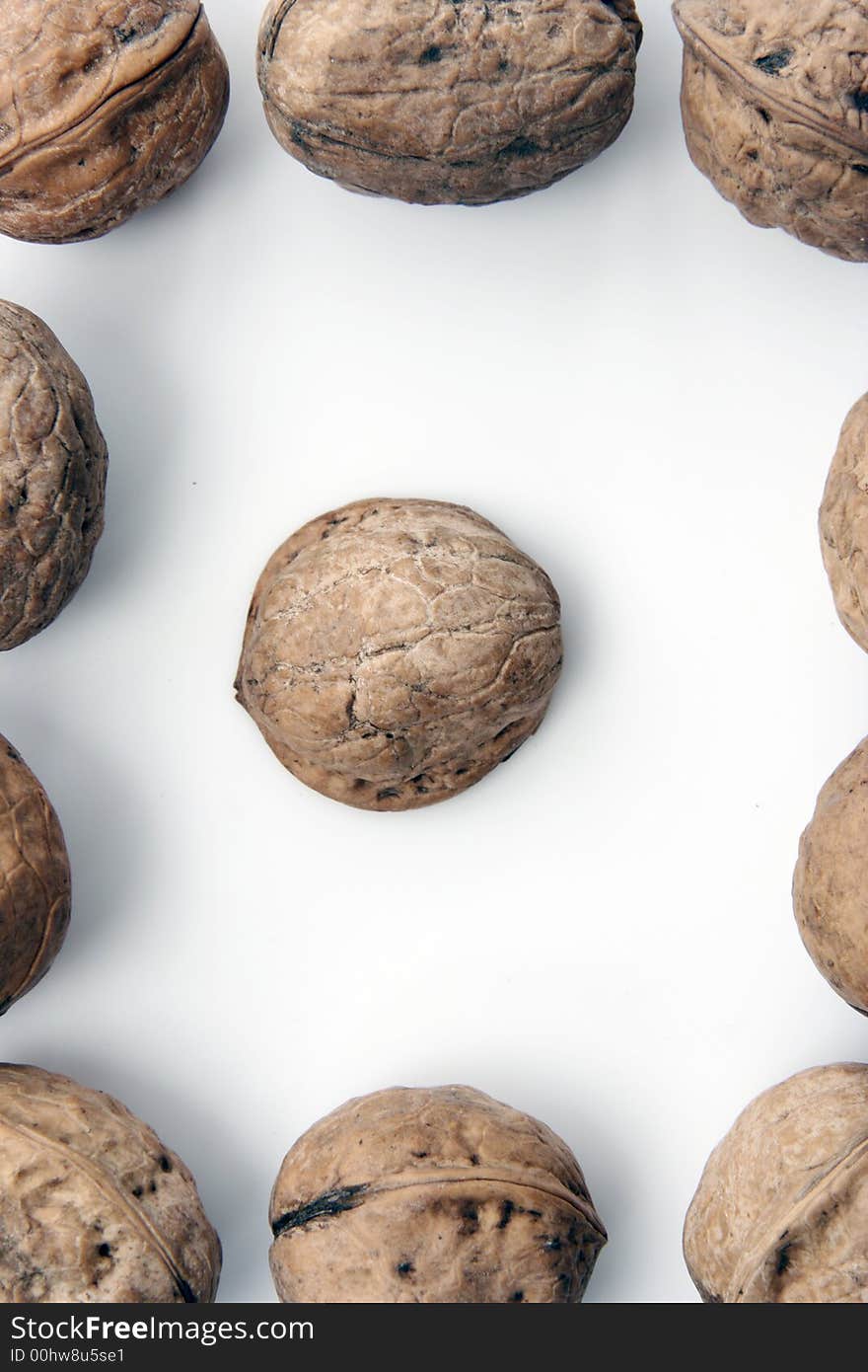 Nut Ingredient Isolated in White background