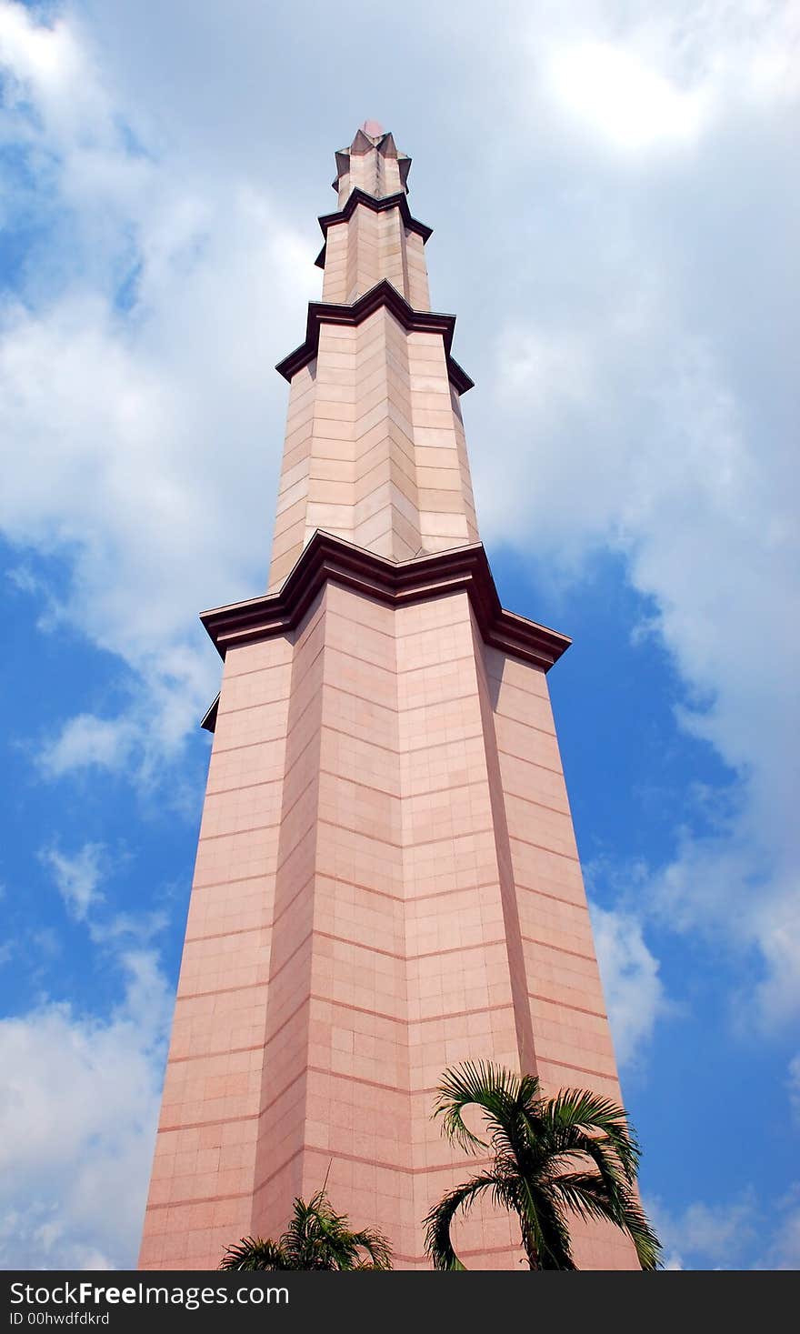 Beautiful mosque image on the blue sky background