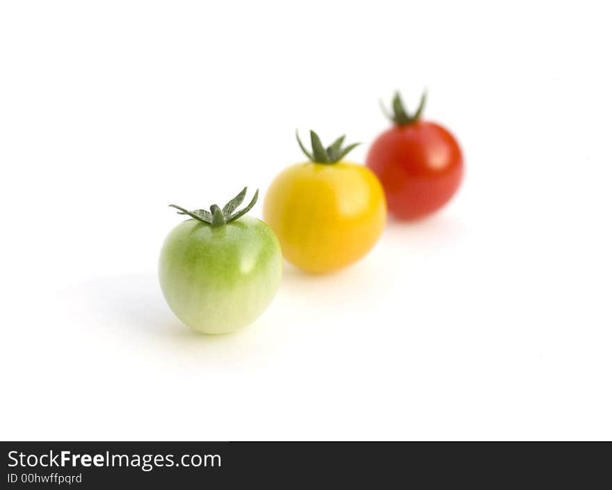 Fresh and ripe tomatoes of different colour - other versions in my portfolio. Fresh and ripe tomatoes of different colour - other versions in my portfolio