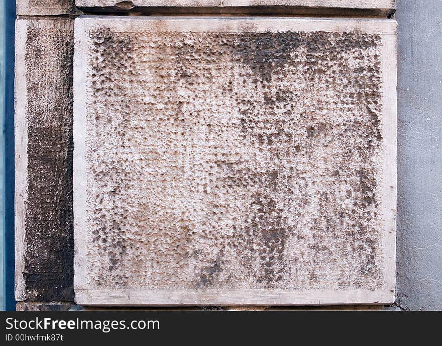 Stone brick in the corner of an old house