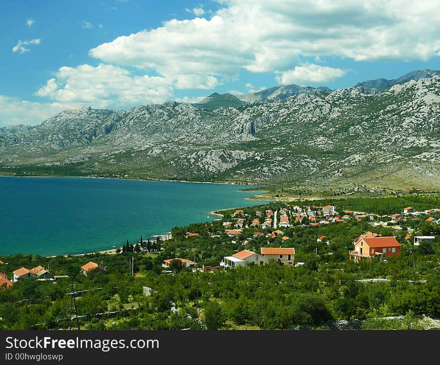 View from a highway bridge, Croatia. View from a highway bridge, Croatia.