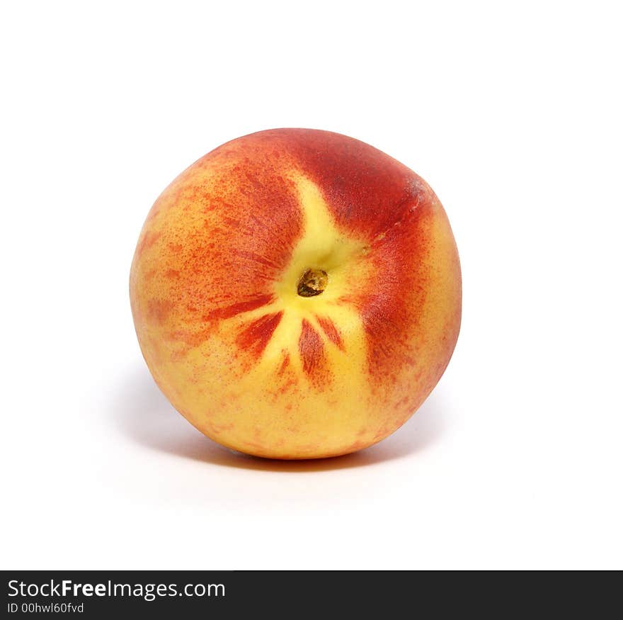 Peach isolated on white