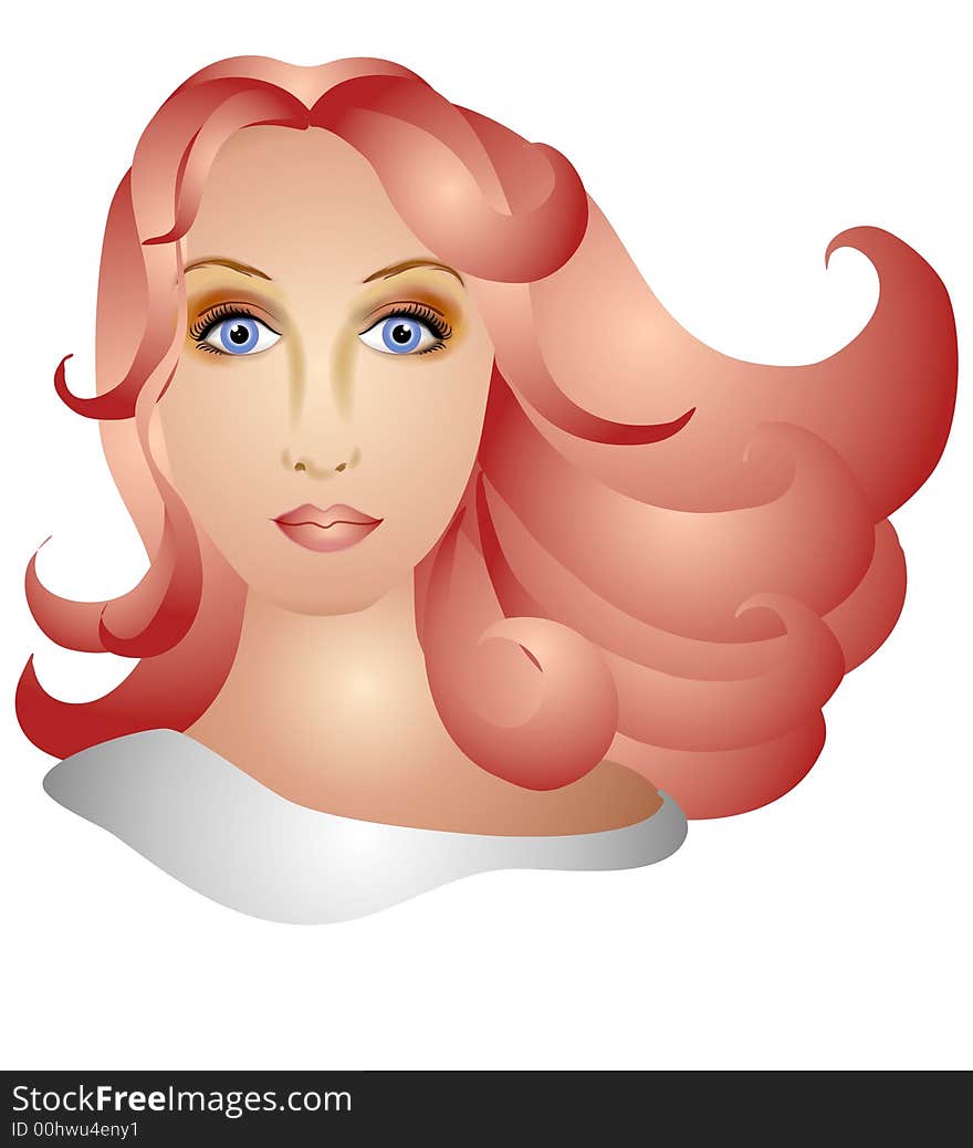 Woman With Long Red Hair