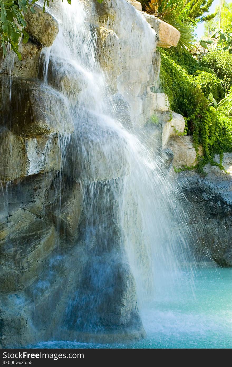 Splashing waterfall