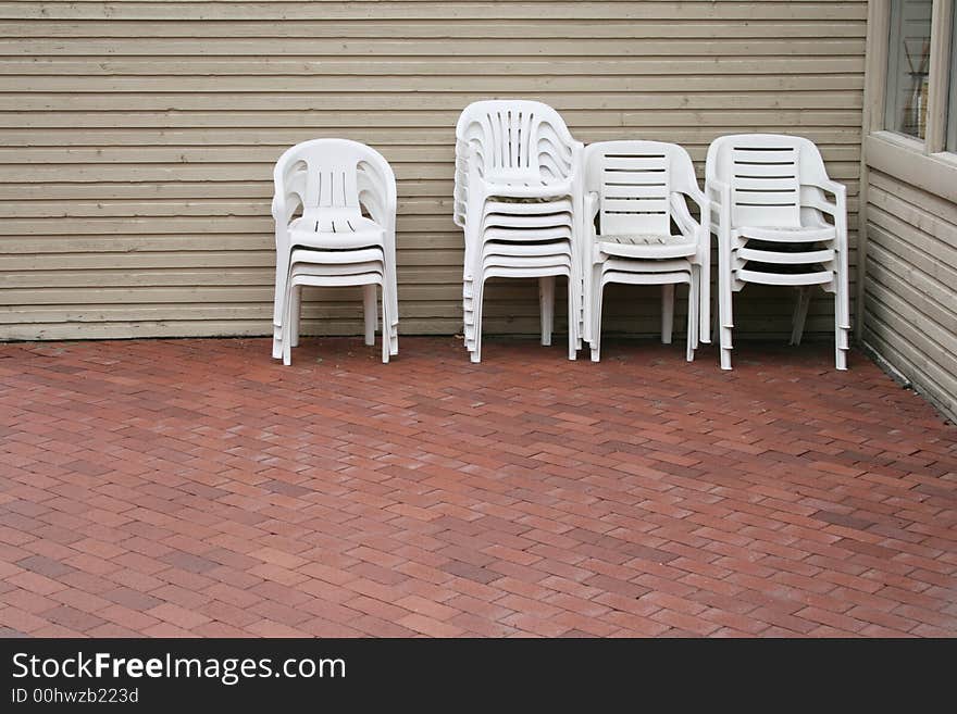 Empty White Chairs