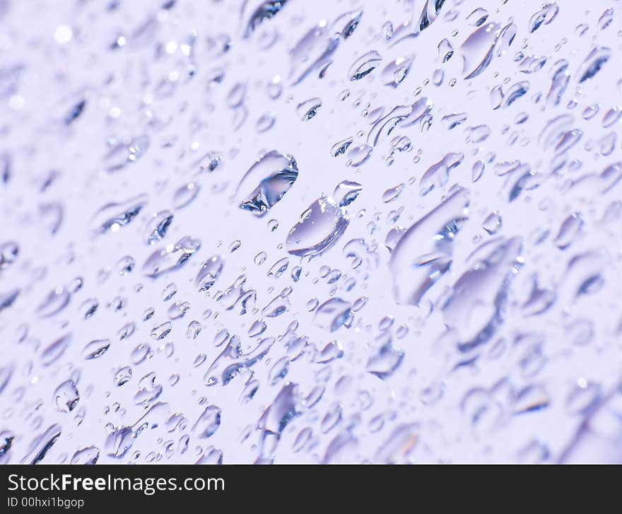 Blue water drops abstract background