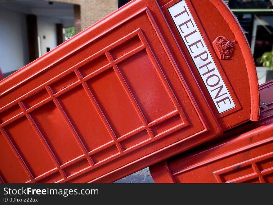 Old phone box in London. Old phone box in London