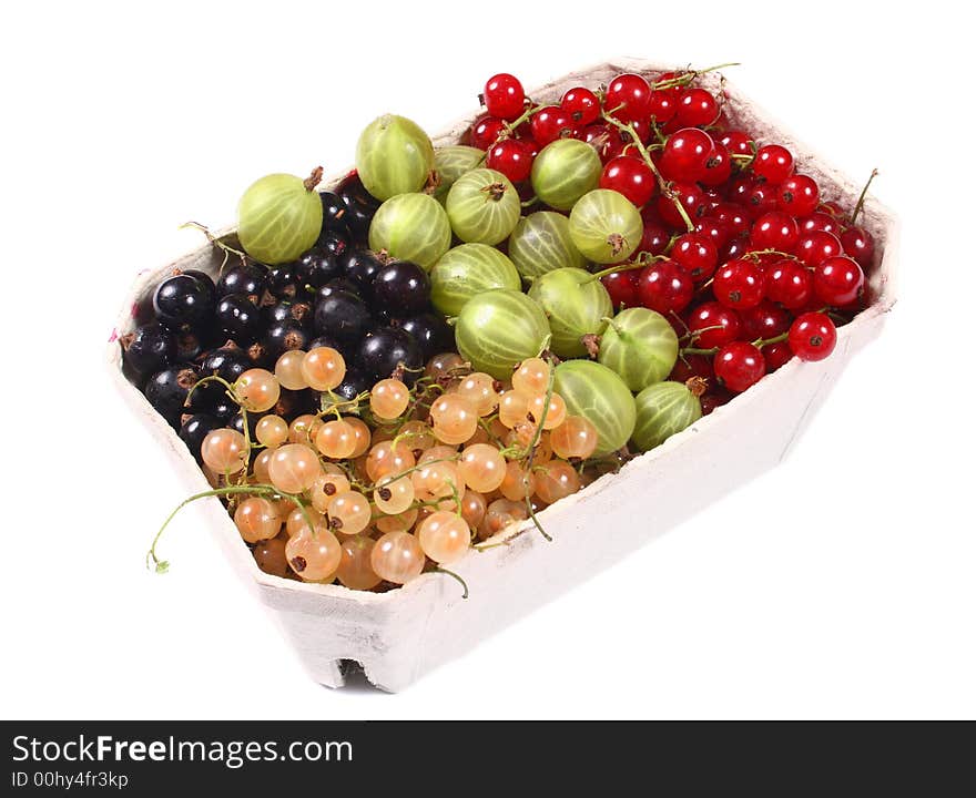 Basket with fresh fruits