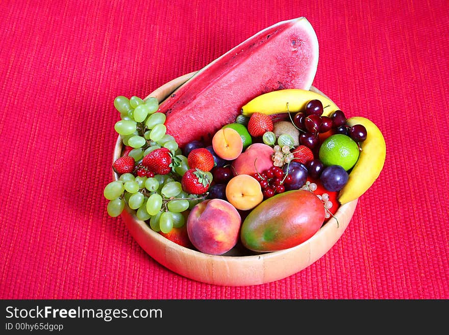 Lots of colorful fruit and vegetables. Lots of colorful fruit and vegetables