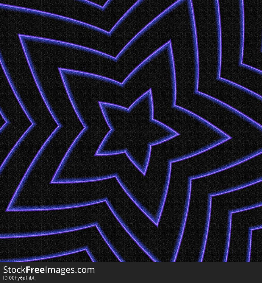 Blue star - computer generated image