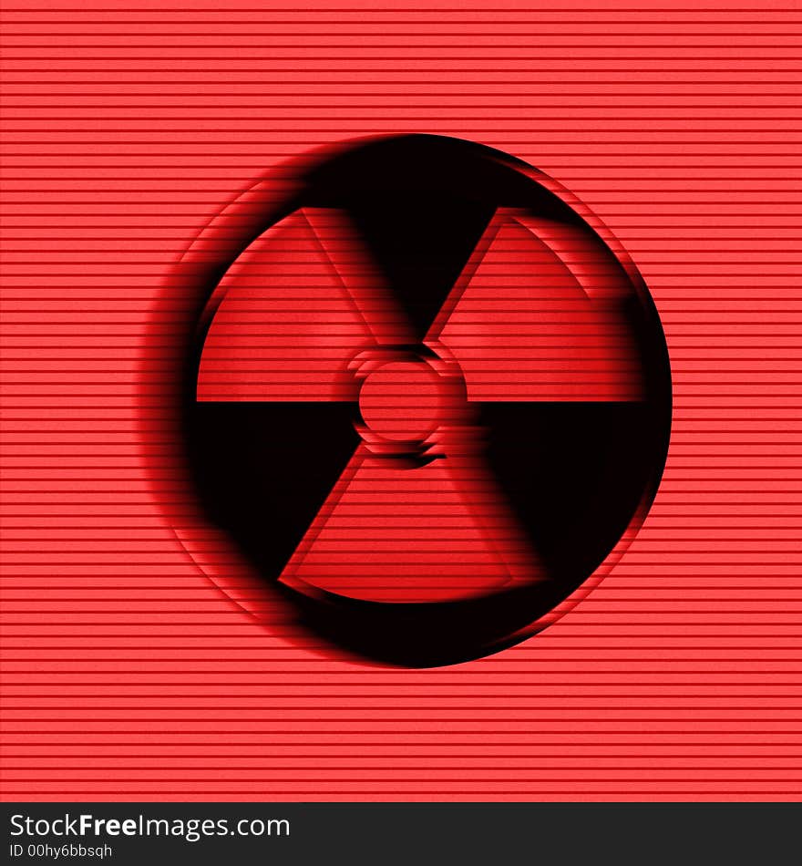 3D computer Icon - RadioActive illustration