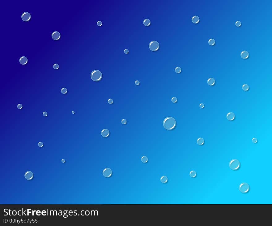 Water drops - computer generated image