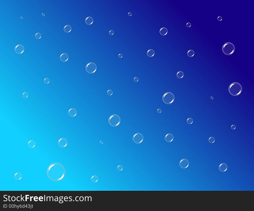 Water drops - computer generated image