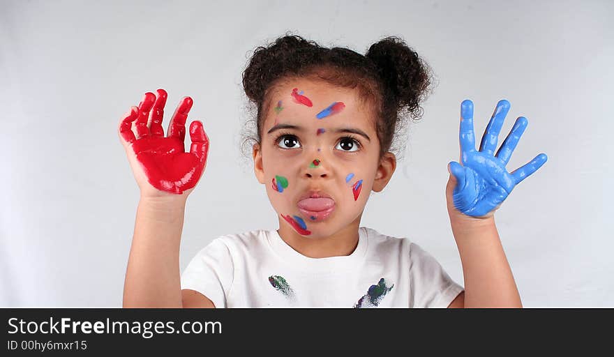 Girl And Paint