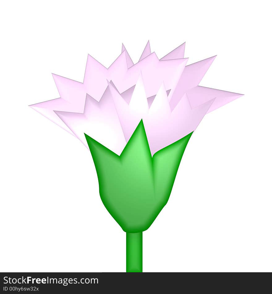 Purple flower - computer generated image