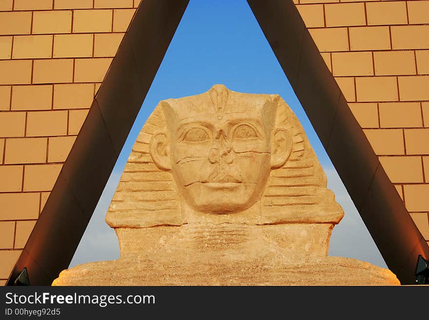 Close up of egyptian sphinx. Close up of egyptian sphinx