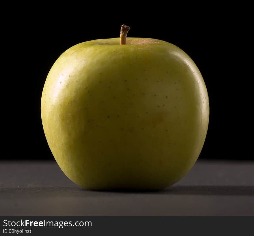 Single pear with a black background. Single pear with a black background