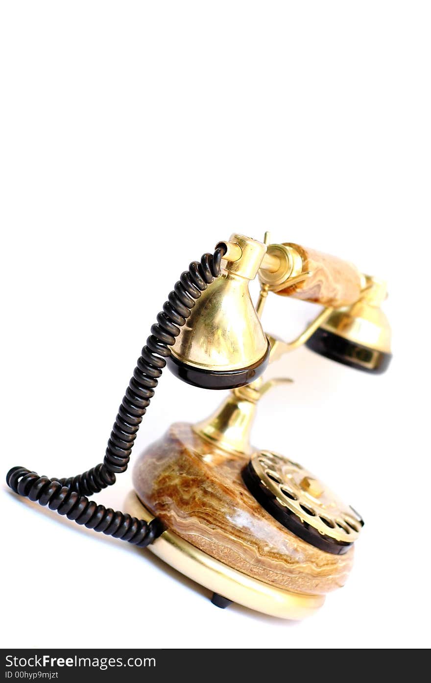 Old gold telephone