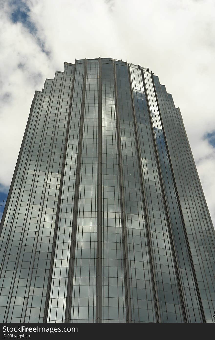 Back Bay Skyscraper on a cloudy day in Boston. Back Bay Skyscraper on a cloudy day in Boston