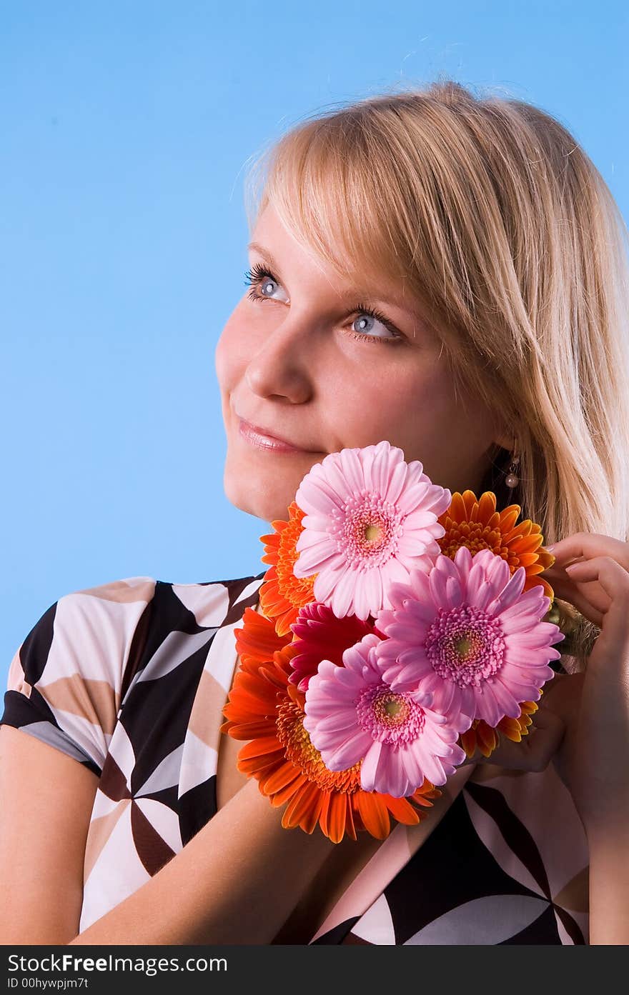 The Girl And Flowers