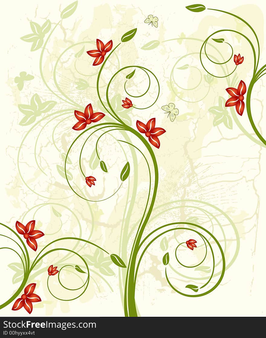 Floral Background - Vector