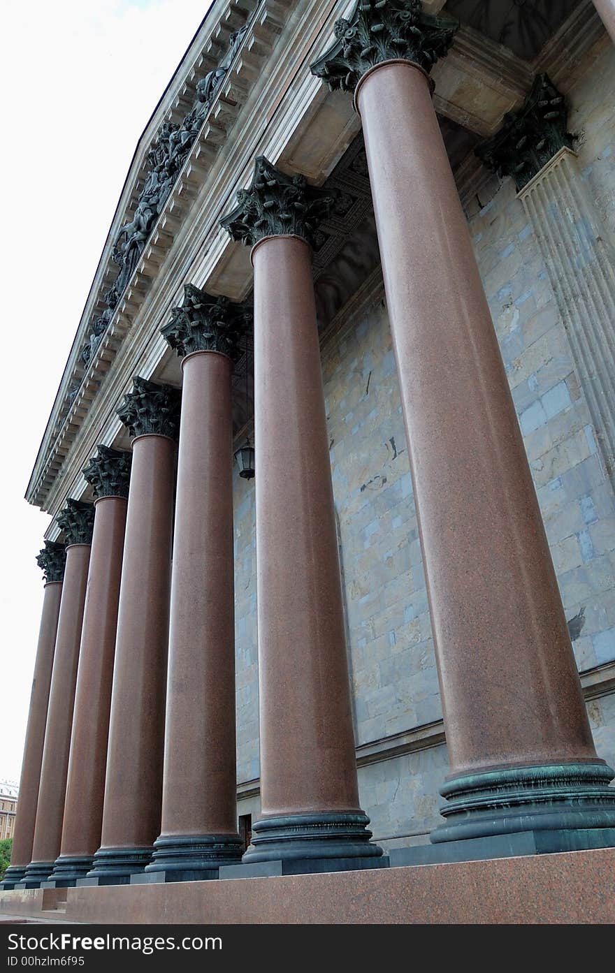 Columns of an old cathedral