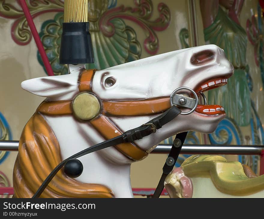 Old carousel horse in south france