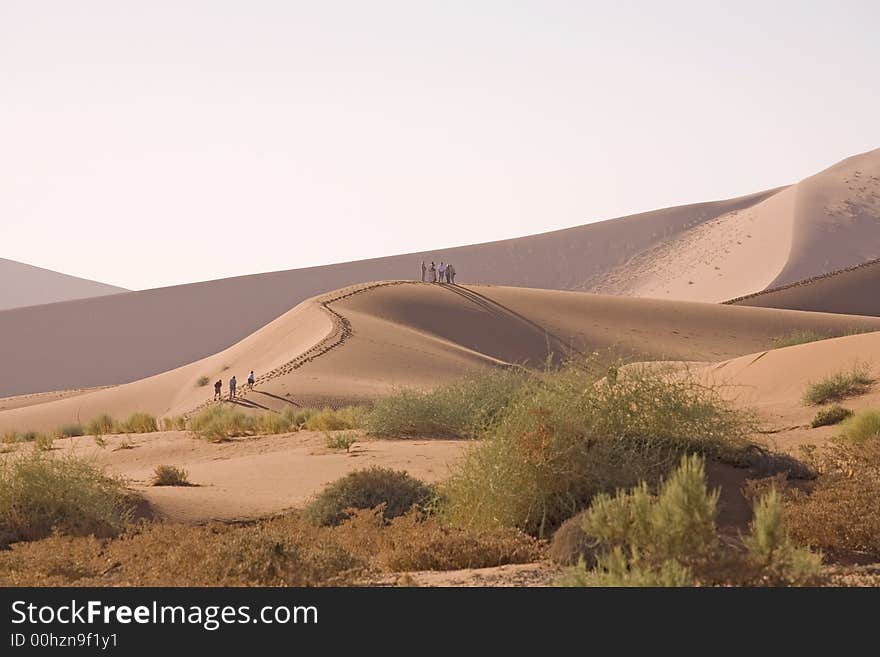 Sand dunes in Africa, desert