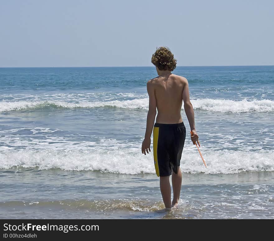 On the beach of the mediterranean sea