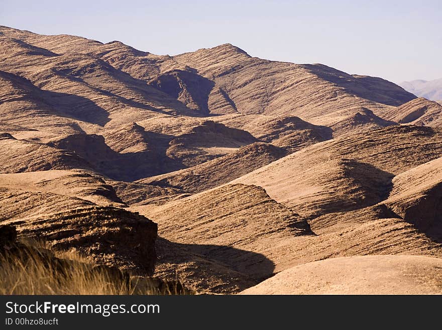 Sand dunes in Africa, desert