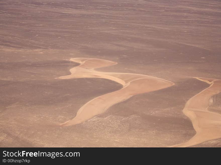 Sand dunes in Africa, desert